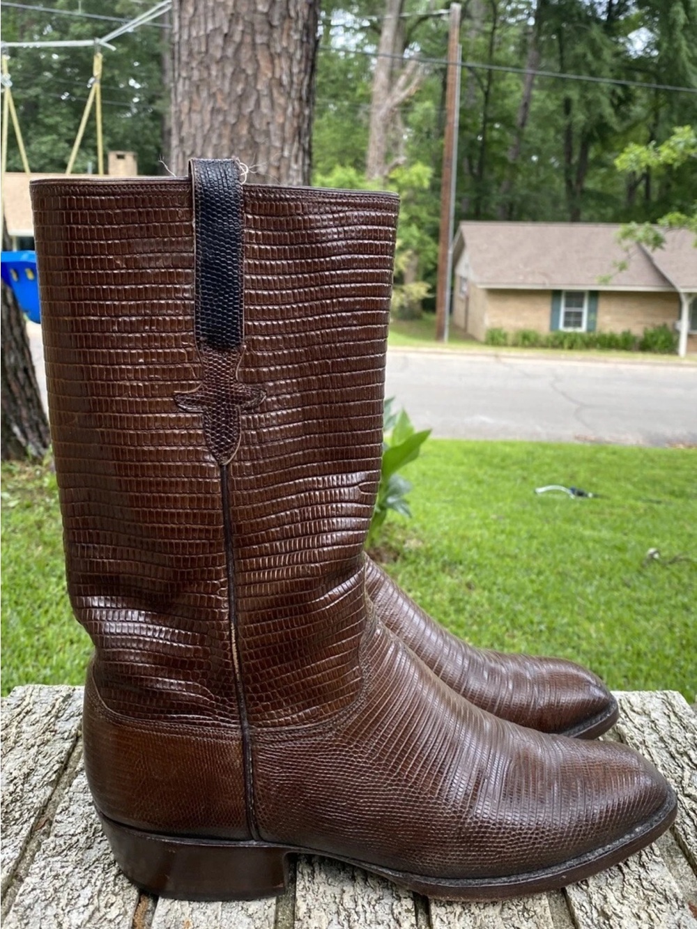 Lucchese San Antonio 10B Teju lizards with box